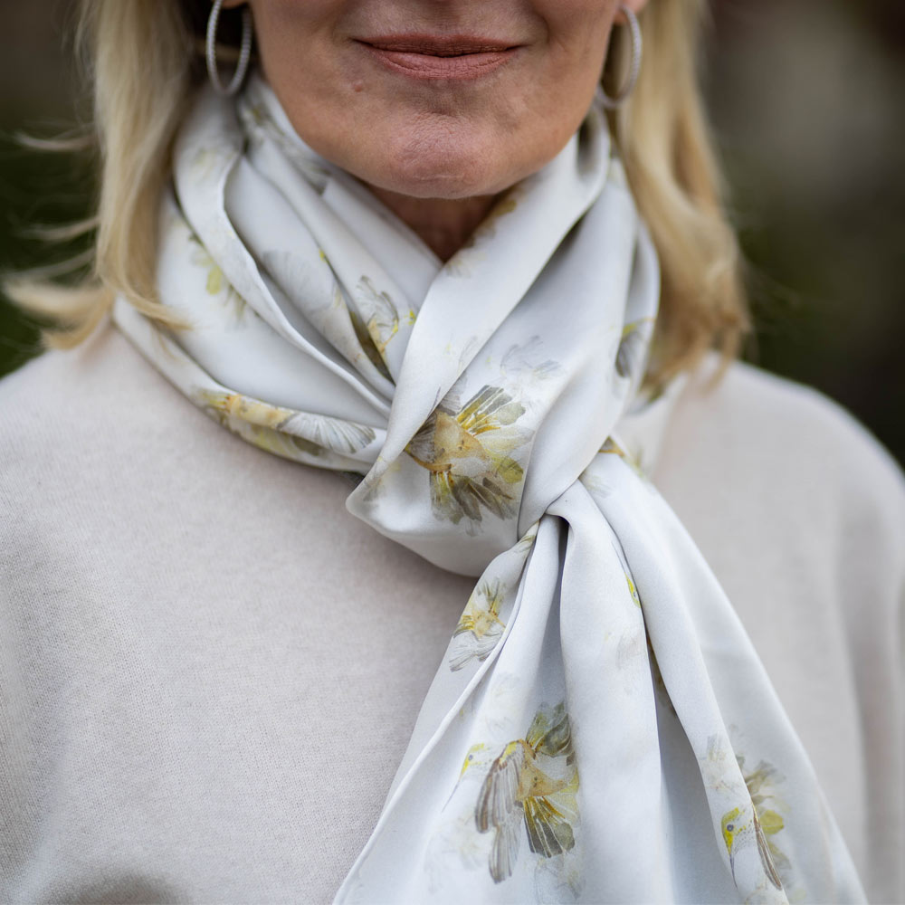 Blanca Flowerkisser Italian Silk Scarf - Edwina Alexis