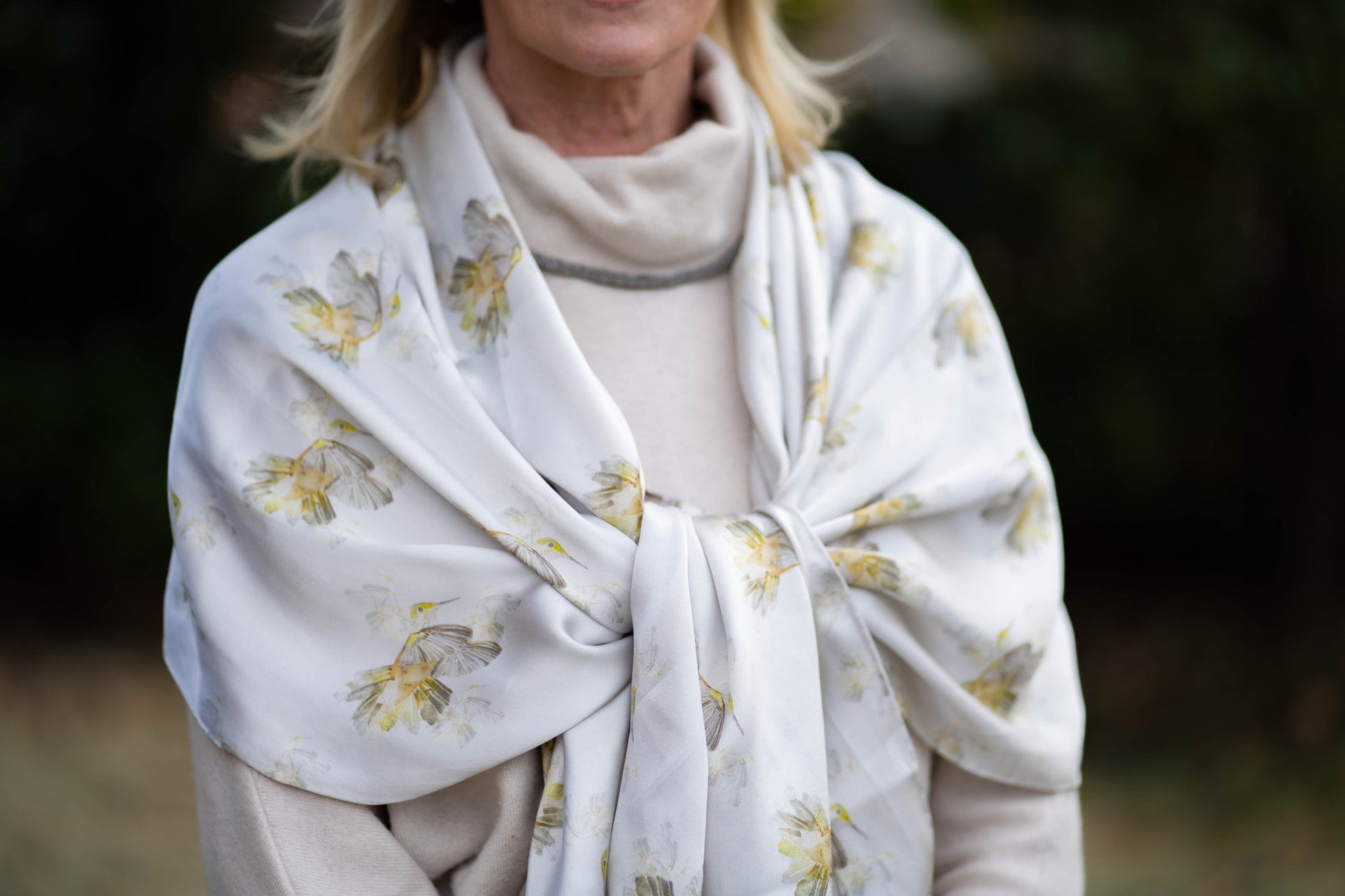 Blanca Flowerkisser Italian Silk Scarf - Edwina Alexis