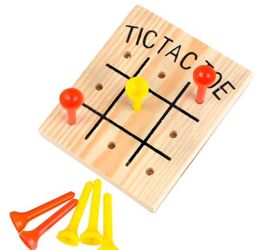 WOODEN TIC-TAC-TOE GAME - Edwina Alexis