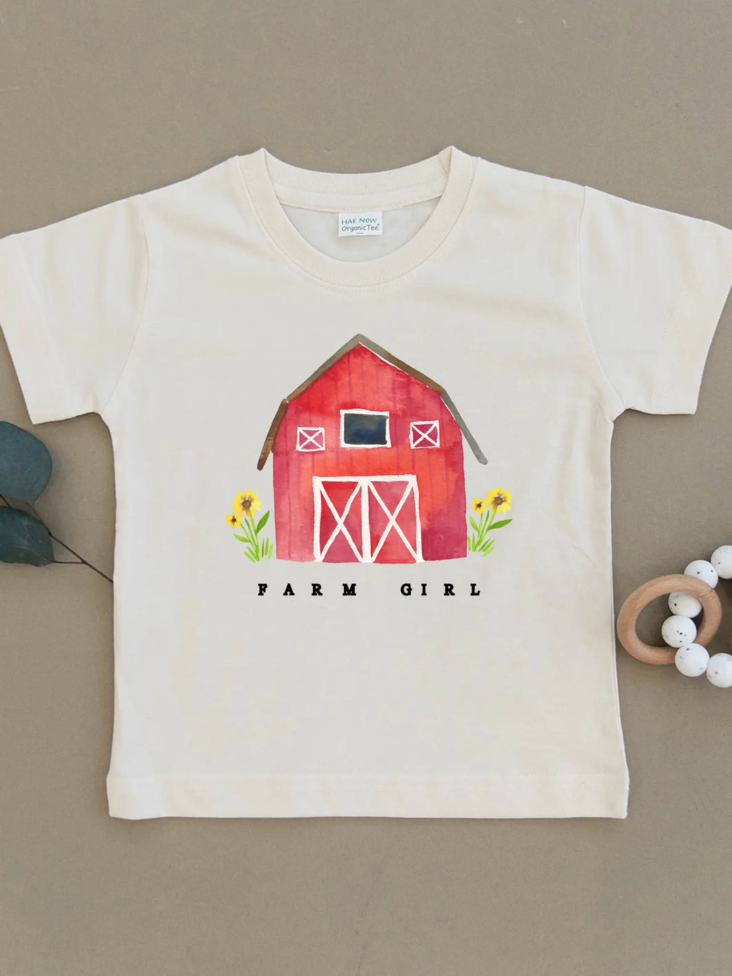 Farm Girl Red Barn Organic Toddler T-shirt - Edwina Alexis