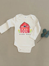 Load image into Gallery viewer, Farm Girl Red Barn Organic Baby Onesie &amp; Toddler Tee - Edwina Alexis
