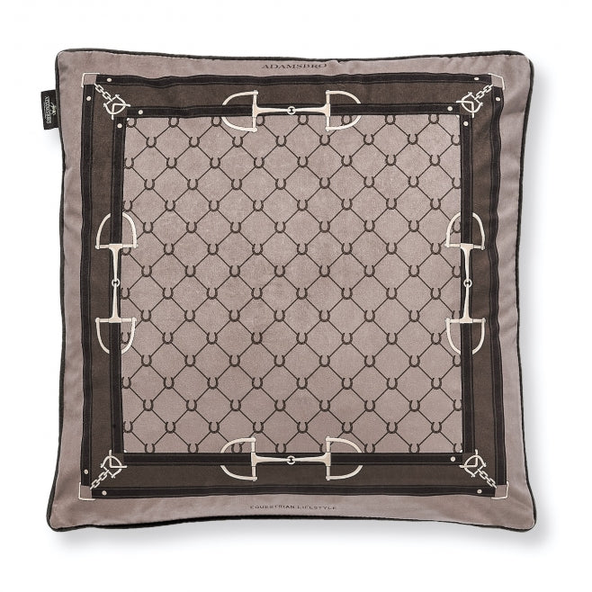 Brown Velvet Equestrian Bit Pillow - Edwina Alexis