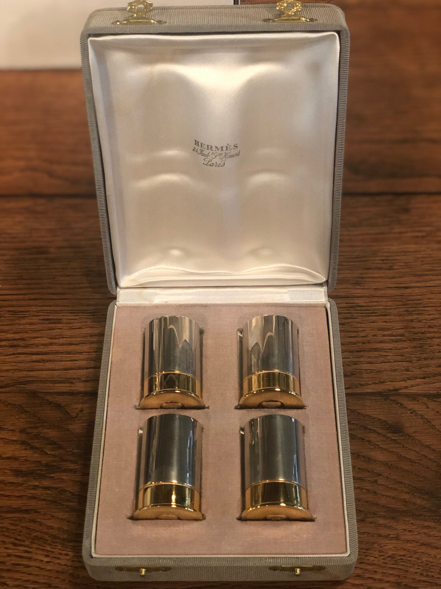 Set of 4 Decorative Bullet Casings by Hermes w/ Original Box - Edwina Alexis