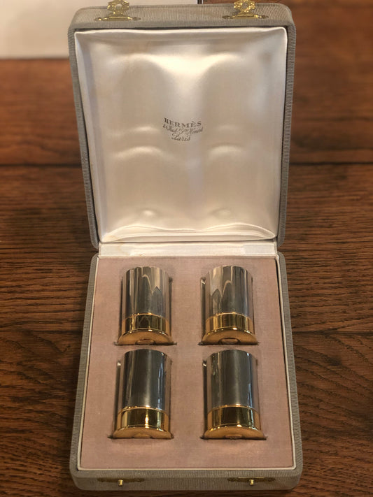 Set of 4 Decorative Bullet Casings by Hermes w/ Original Box - Edwina Alexis