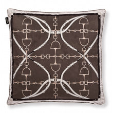 Load image into Gallery viewer, Brown Equestrian Velvet Pillow - Edwina Alexis