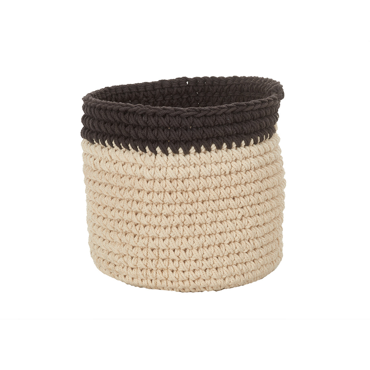 Natural Colored Hand Crochet Basket - Edwina Alexis